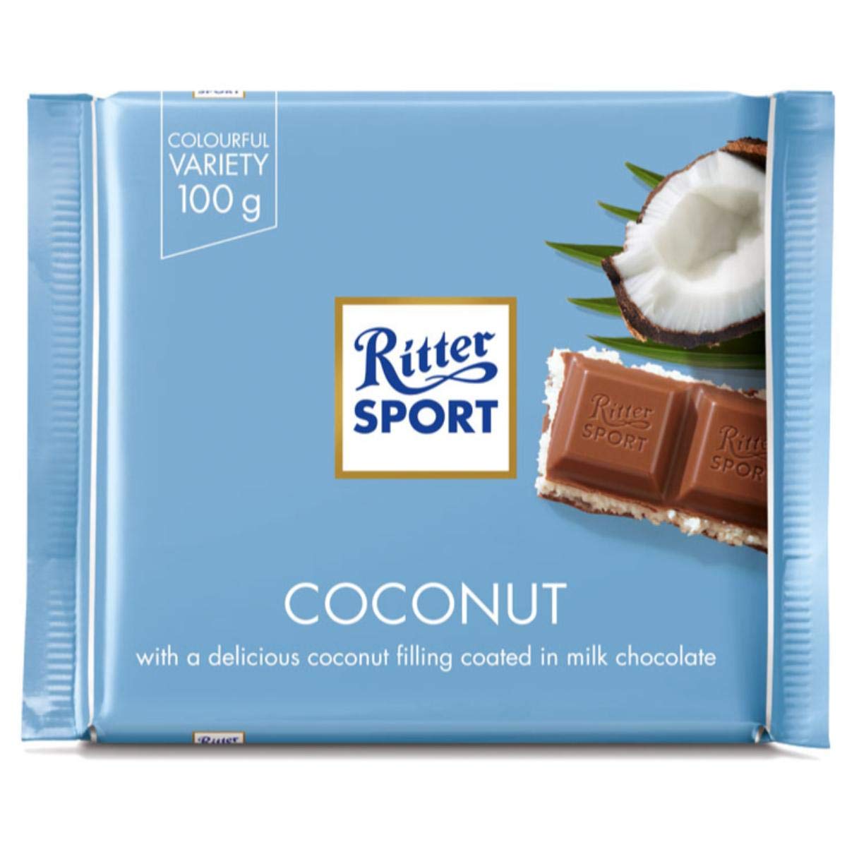 !Ritter Sport Coconut Chocolate 3.5 Oz ( 100Gr)