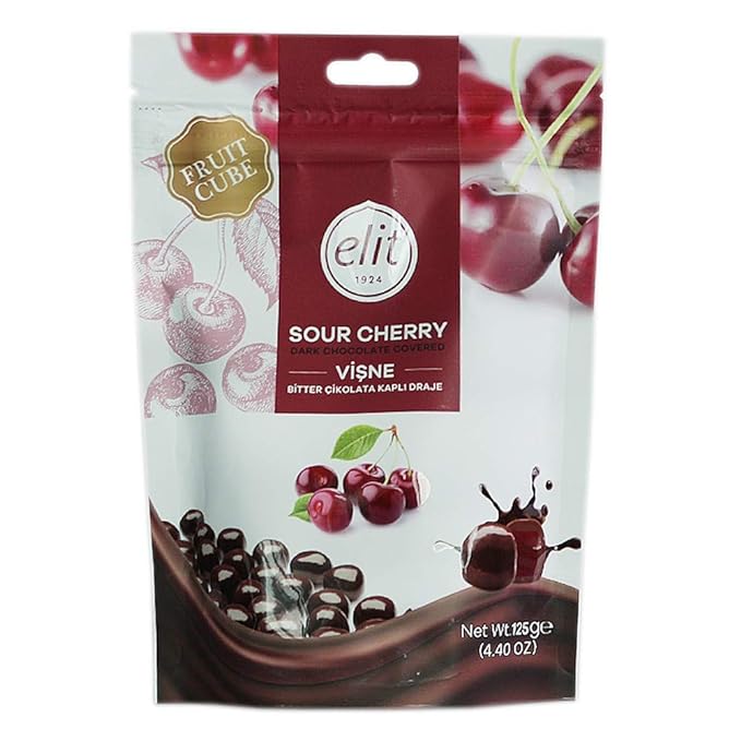 Elit Sour Cherry Dark Chocolate Draje 125 gr