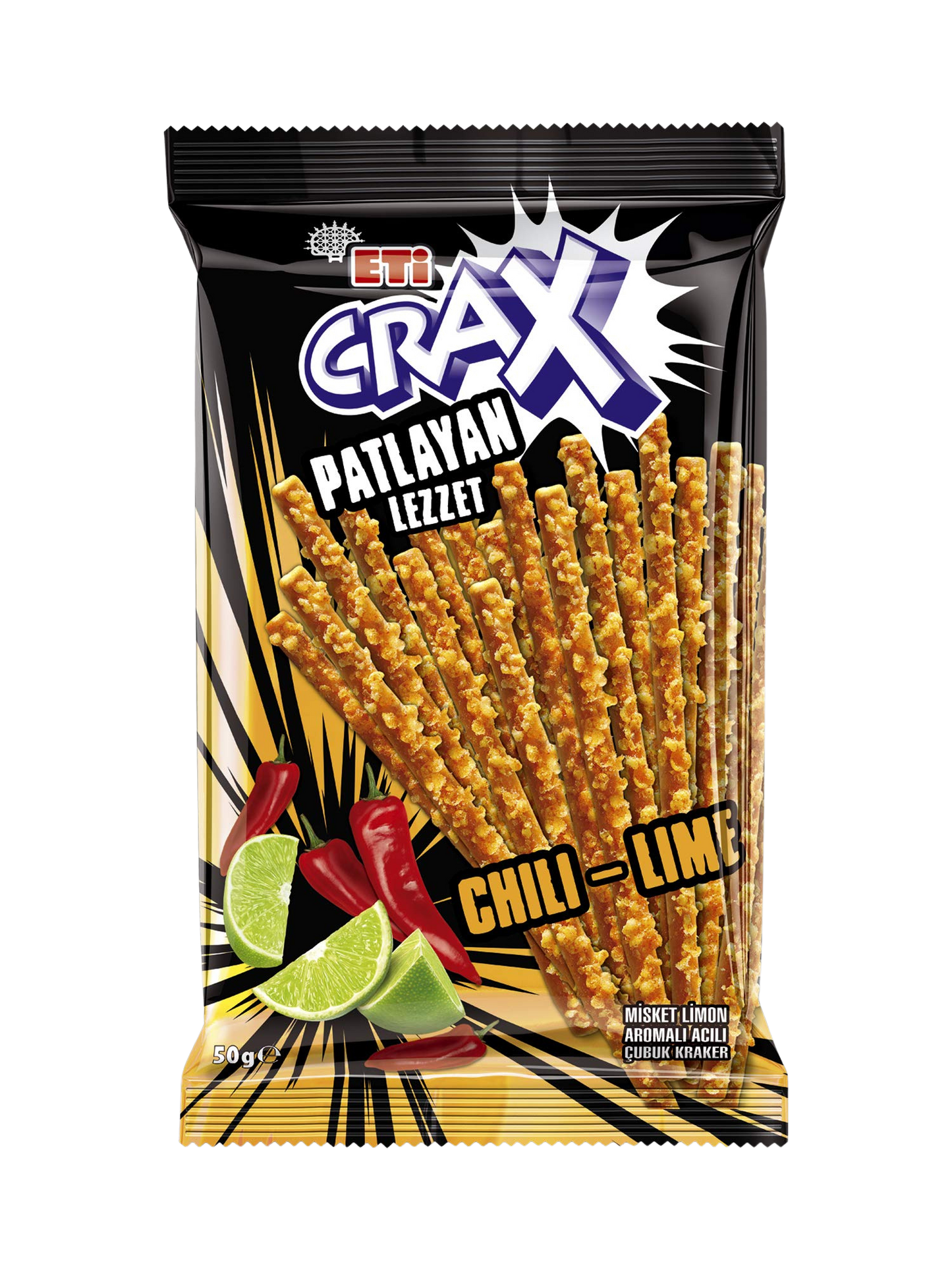 Eti Crax Chili&Lime Stick Cracker 50 gr
