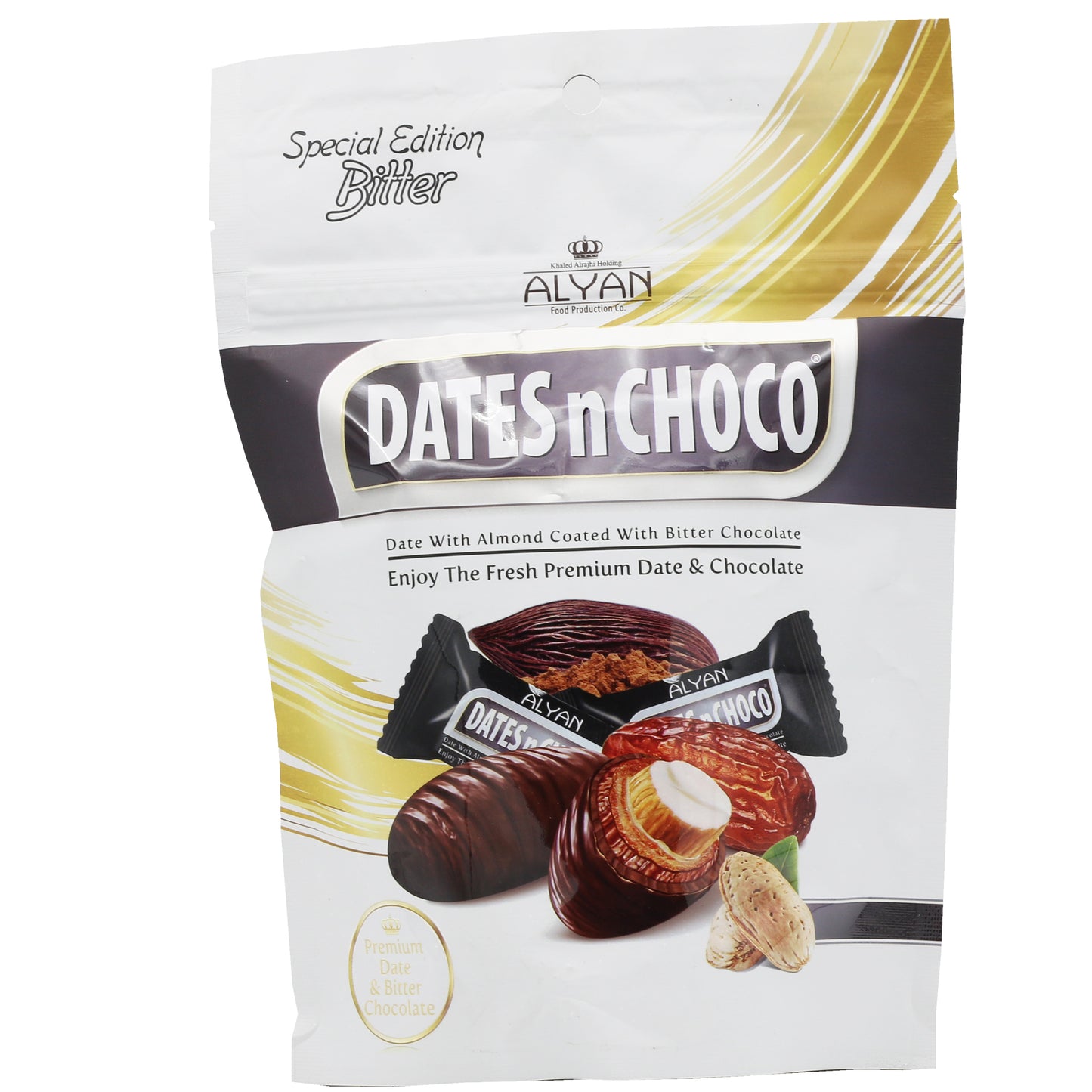 Alyan Almonds Dates & Chocolate Bitter (90 Gr)
