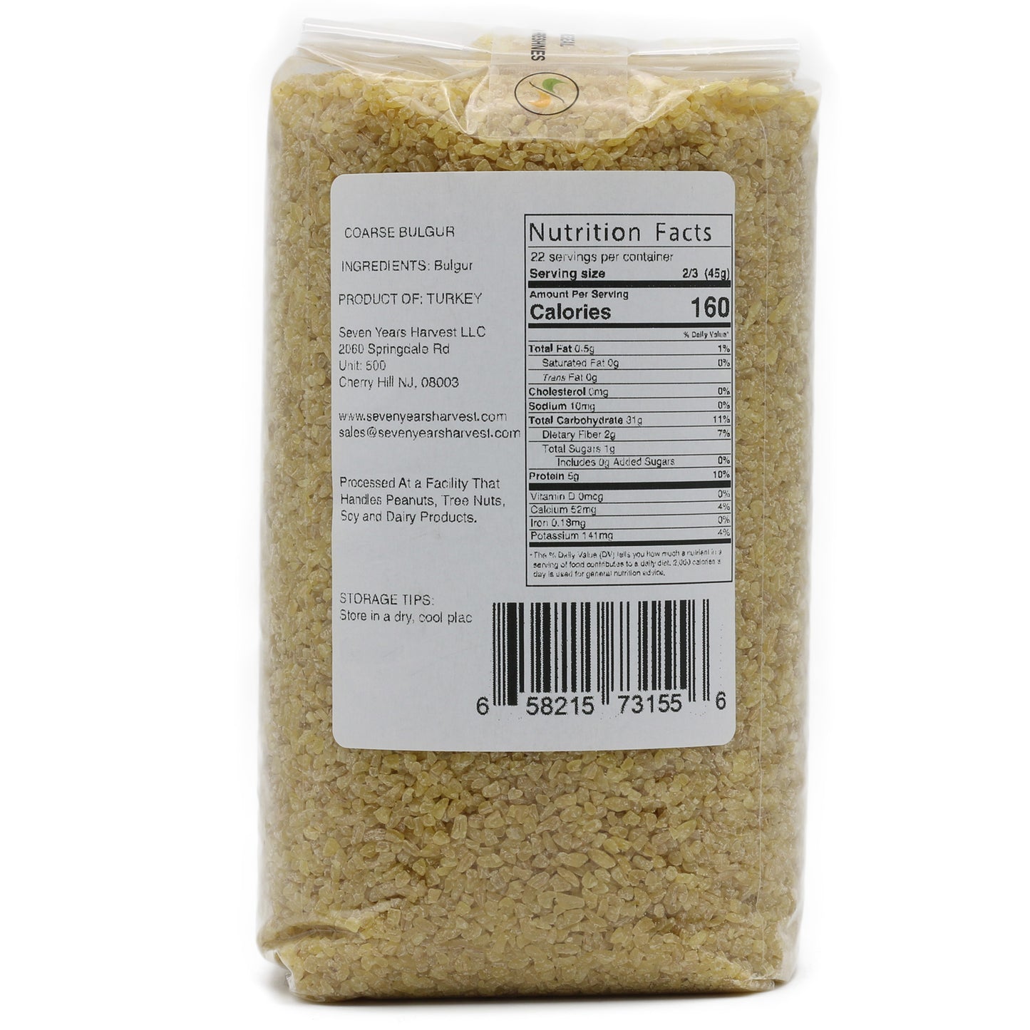 Seven Years Harvest Coarse Bulgur 2 Lb (907 Gr)