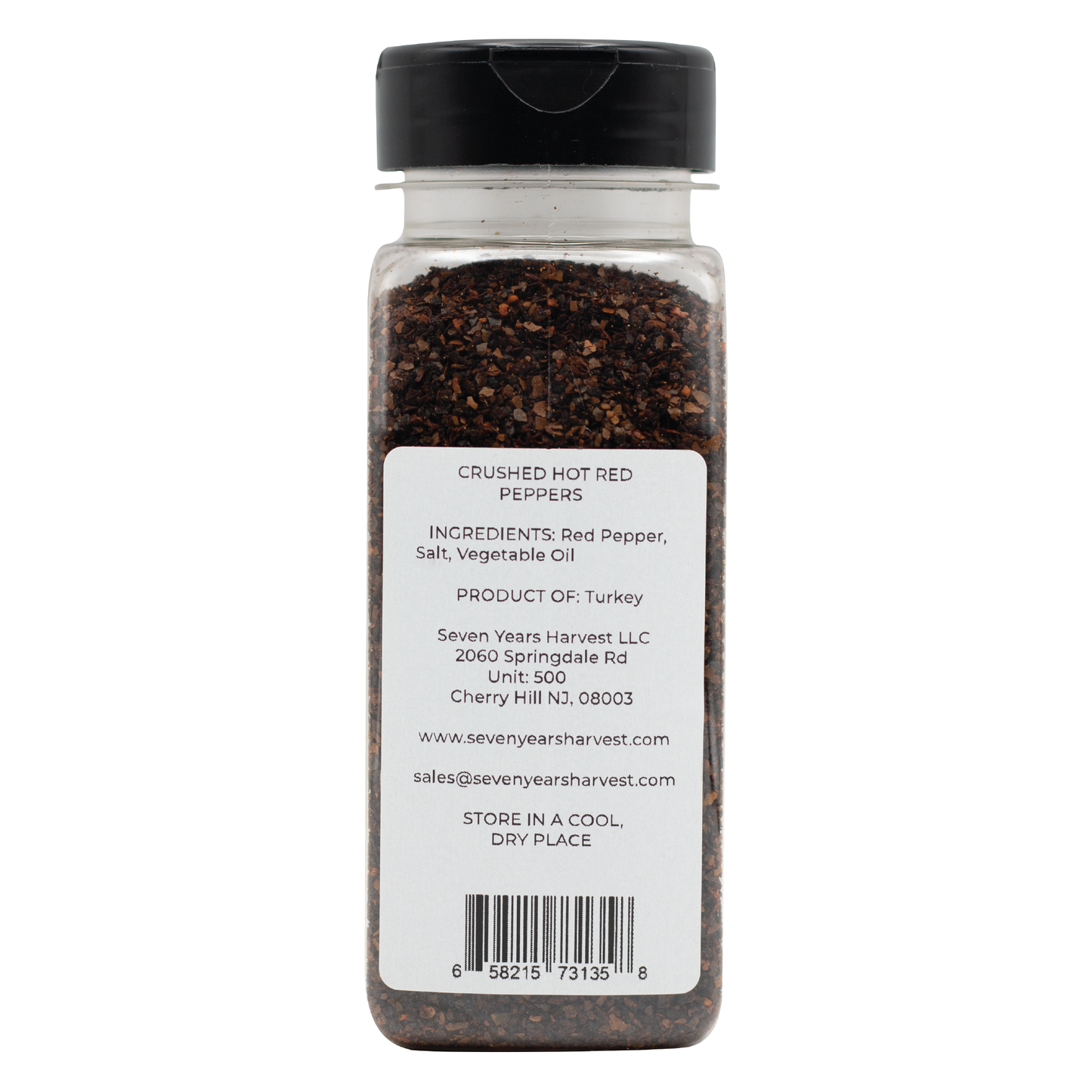 Seven Years Harvest Hot Crushed Peppers 7.4 Oz (210 gr)