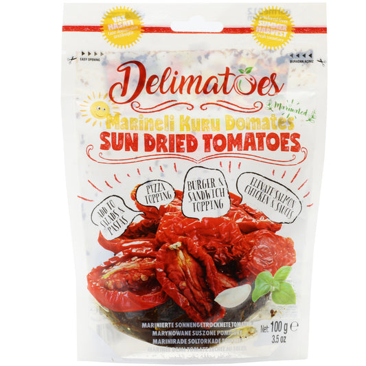 Delimatoes Sun Dried Tomatoes 3.5 oz Vacuum  (100 Gr)