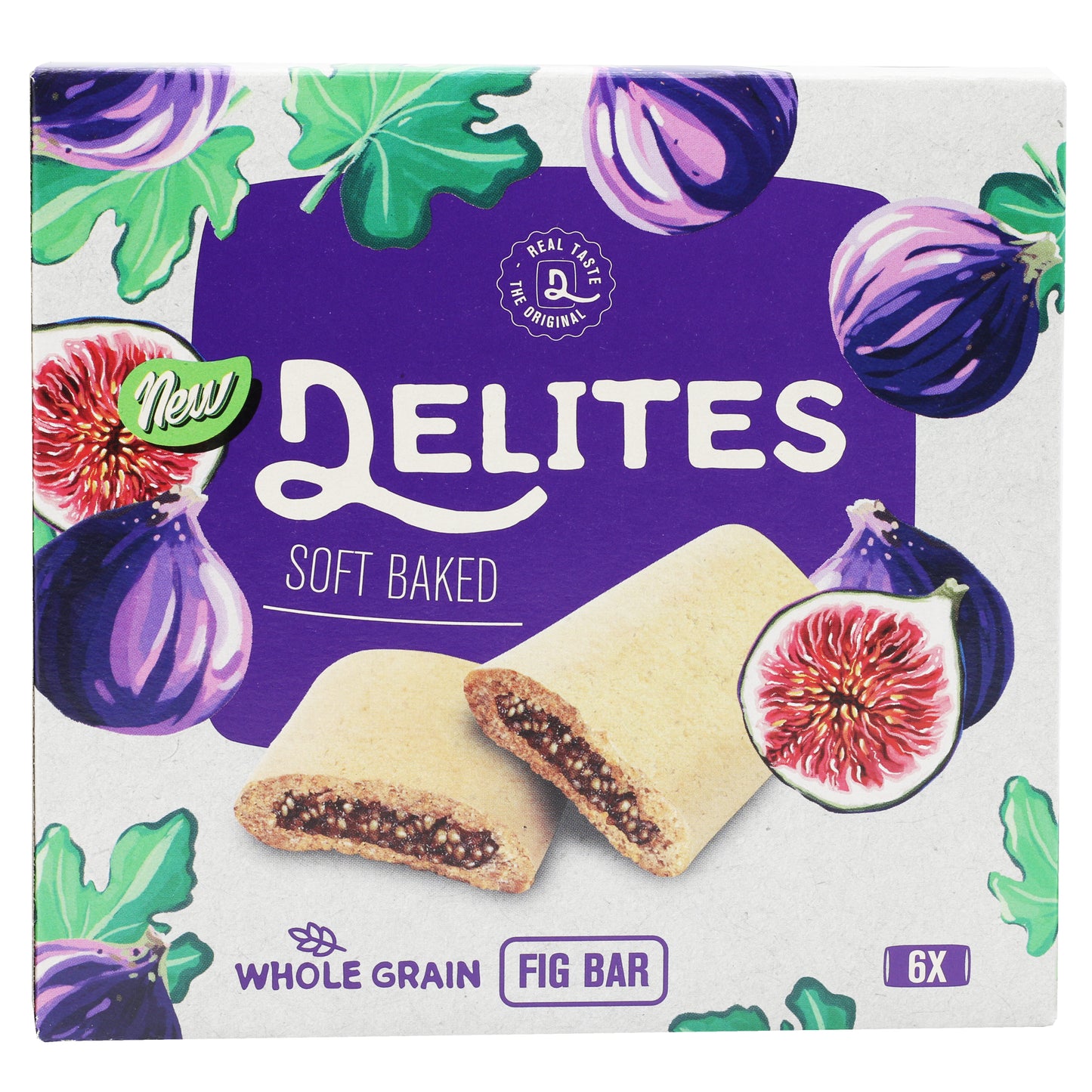 Delites Fig Bar Whole Grain 6 pcs 150 Gr