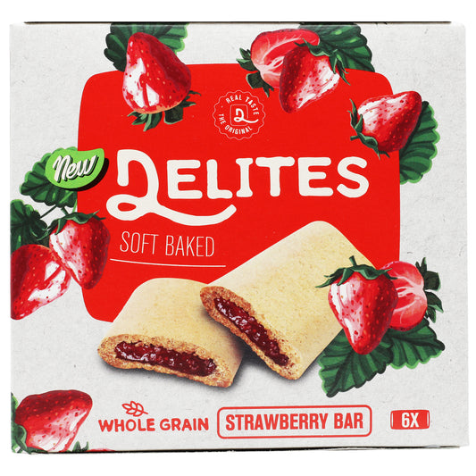 Delites Strawberry Bar Whole Grain 6 pcs 150 Gr