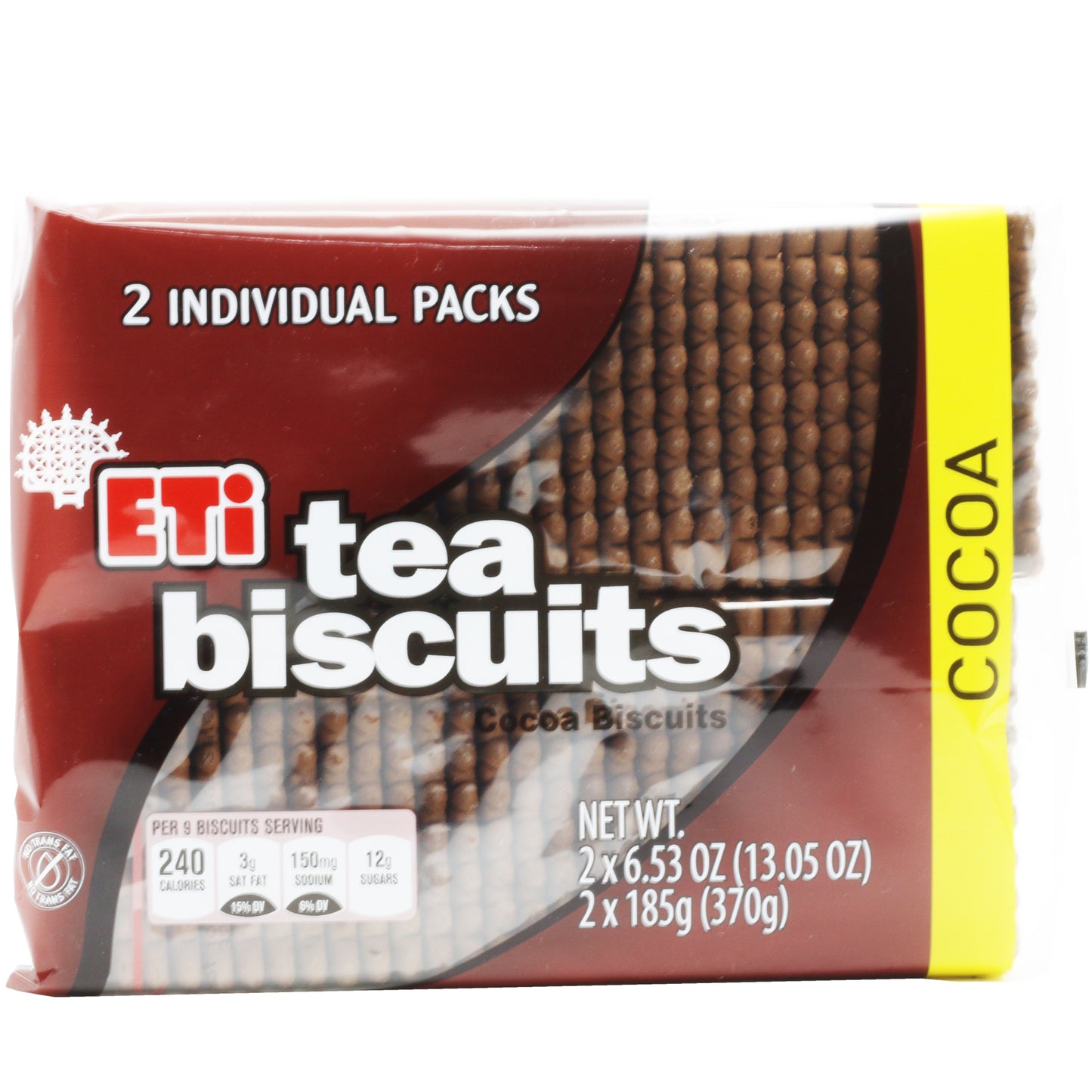 Eti Tea Biscuit Cocoa 2 Pcs 13.05 Oz (370 Gr)