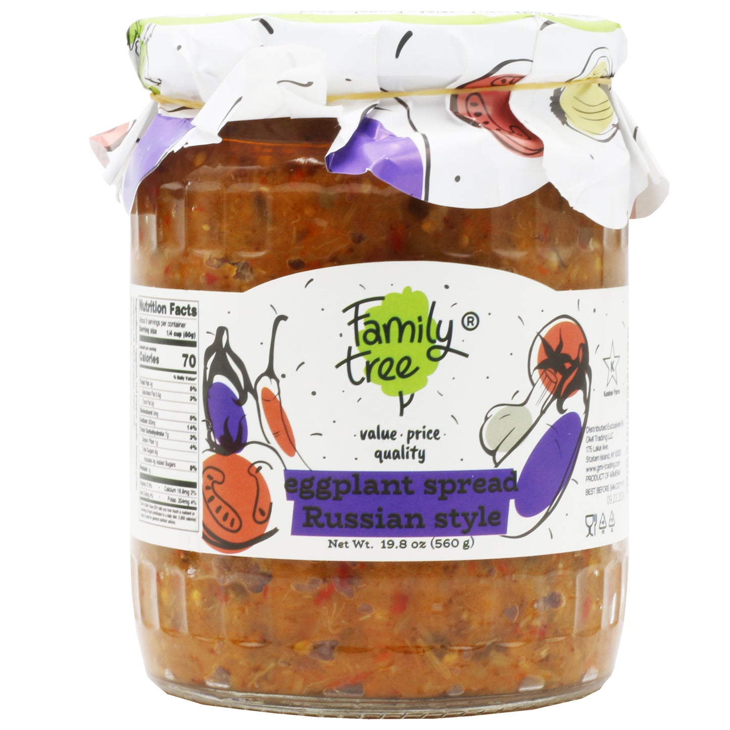 Familytree Eggplant Spread Russian Style 560 Gr