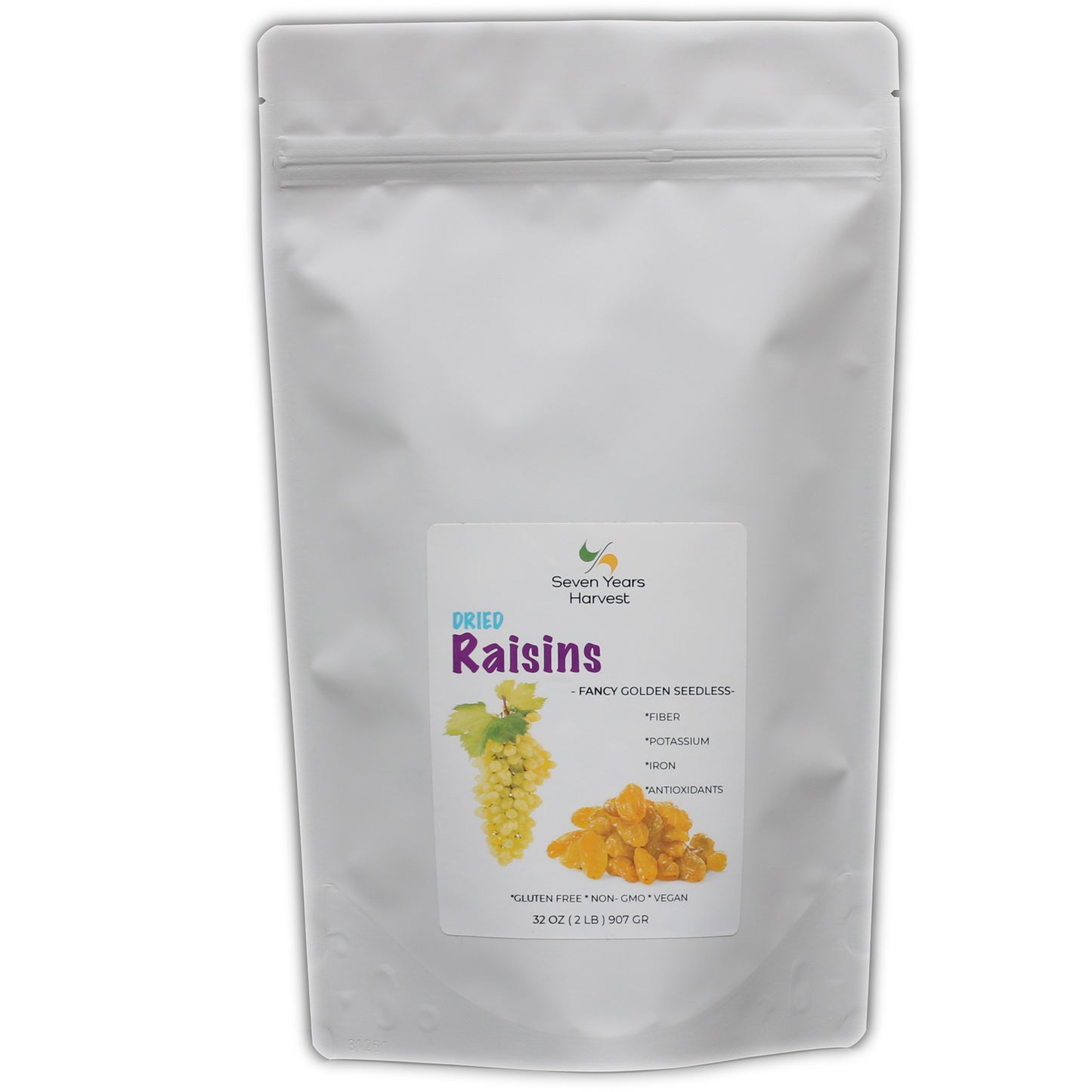 Seven Years Harvest Fancy Golden Raisins 2 Lb (907 Gr)