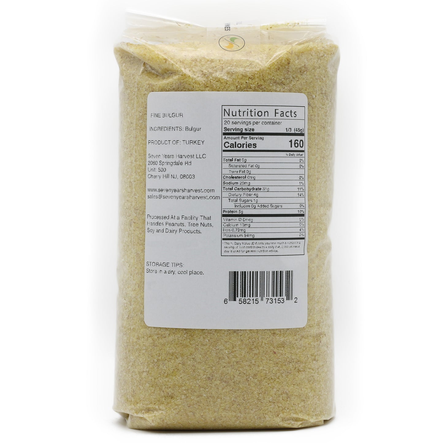 Seven Years Harvest Fine Bulgur 2 Lb (907 Gr)