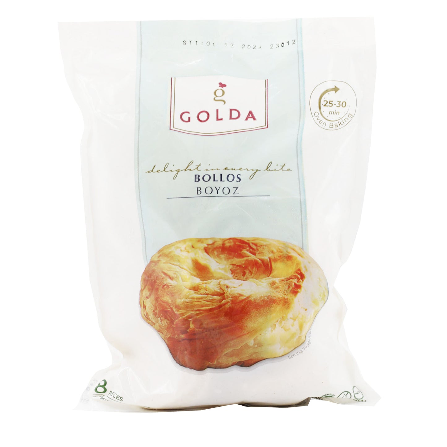 Golda Butter Bollos Boyoz 8 Pcs 1.06 Lb (480 Gr)