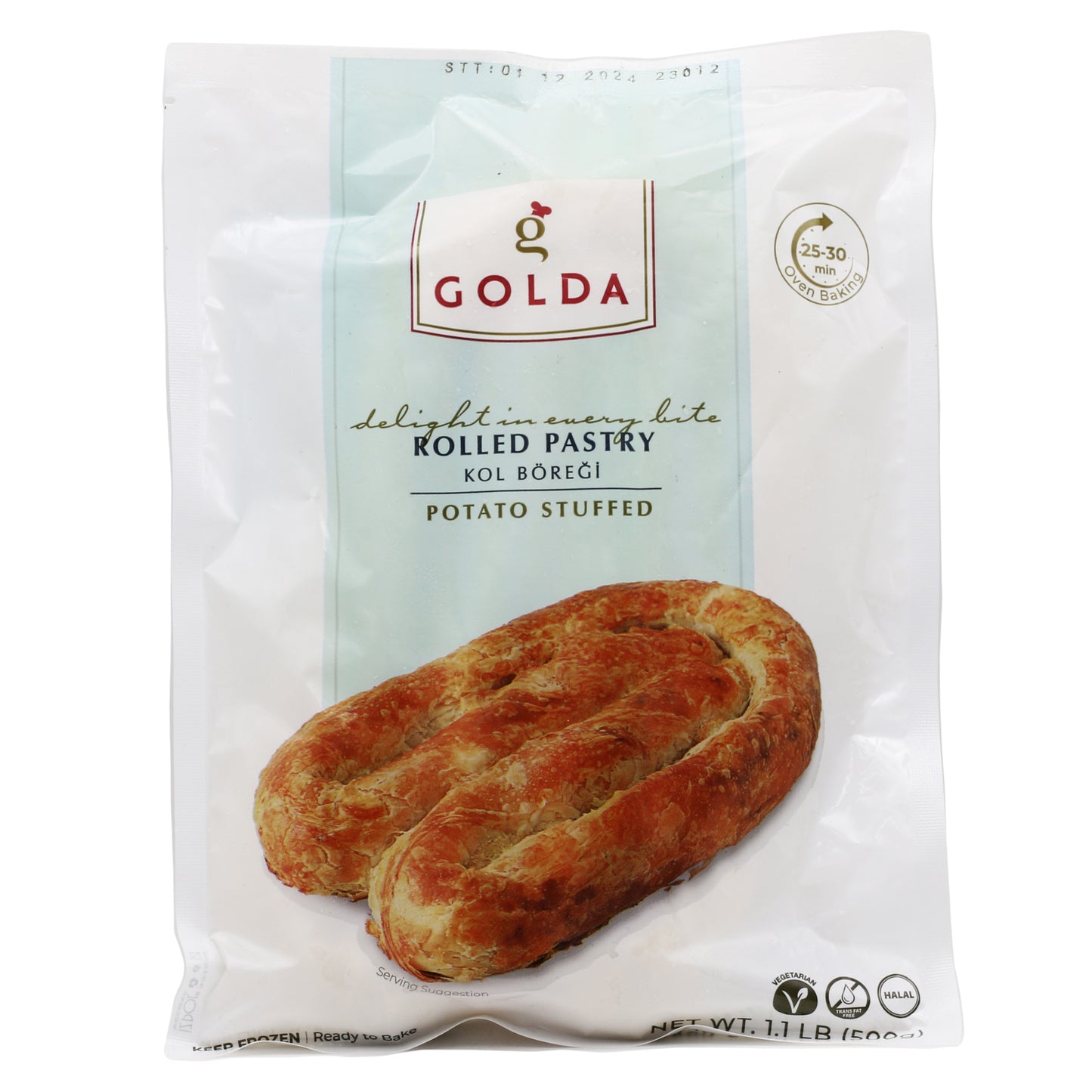 Golda Rolled Pastry Potatoes (Kol Boregi) 1.1 Lb (500 Gr)