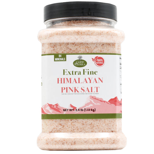 Good Tierra Himalayan Pink Salt Extra Fine 2.5 Lb (1.13 Kg)