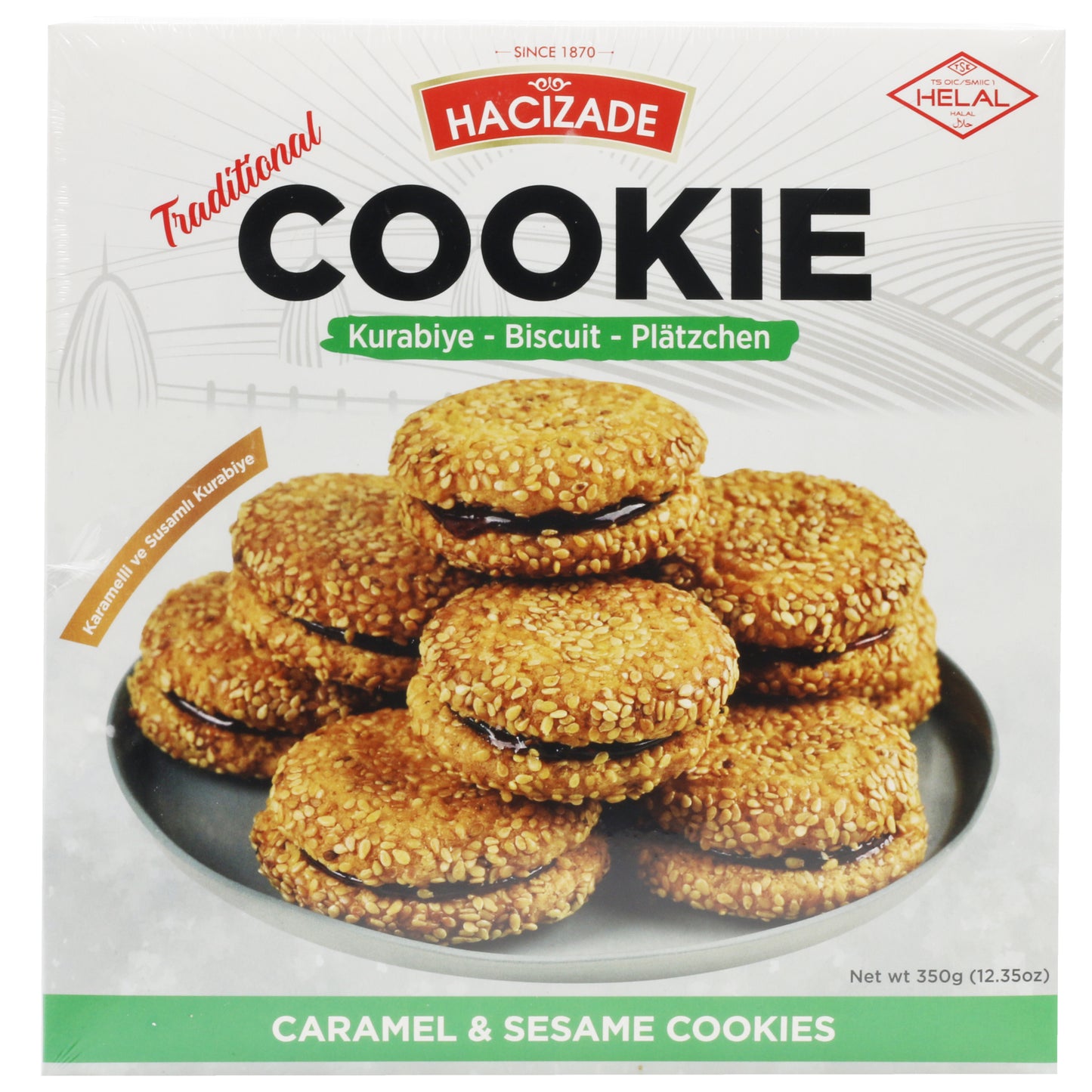 !Hacizade Cookie Caramel & Sesame Cookies 12.35 oz