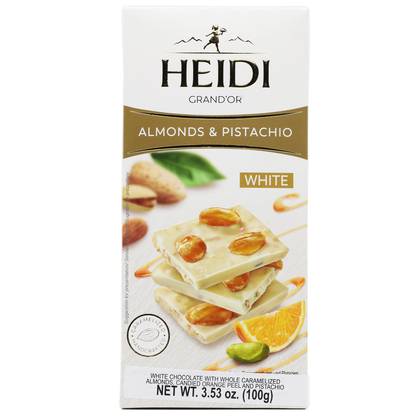 !Heidi Grandor Almnd Pistachios White Chocolate 3.53 Oz (100 Gr)