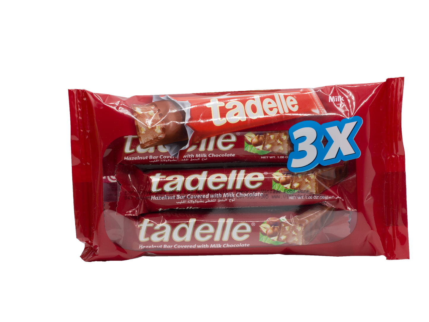 Tadelle Hazelnut Bar 3X 90 gr
