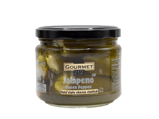 Gourmet 212 Cheese Stuffed Green Jalapeno 180 gr