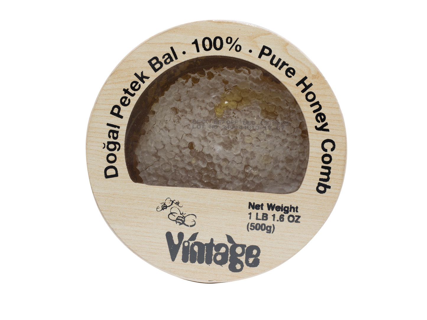 Vintage %100 Pure Honey Comb 500 Gr