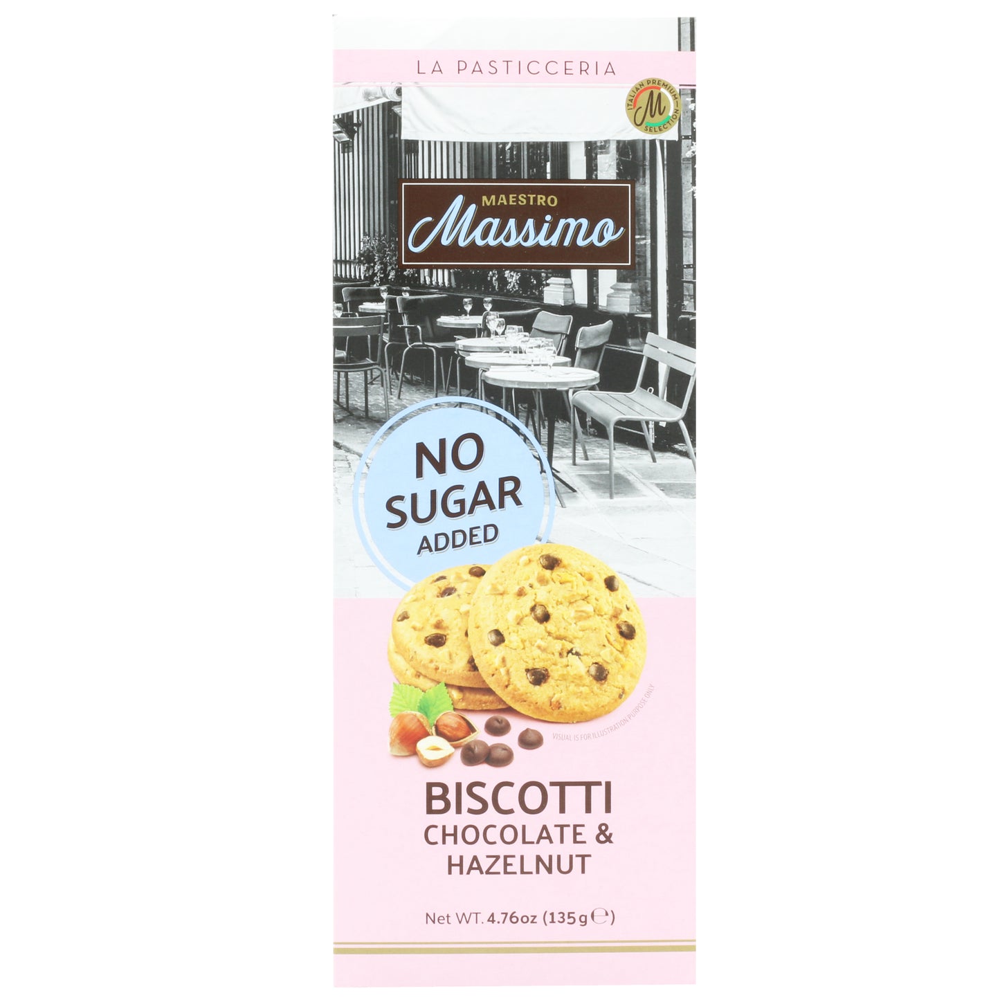 Maestro Massimo Biscotti Chocolate & Hazelnut 4.76 Oz (135 Gr)