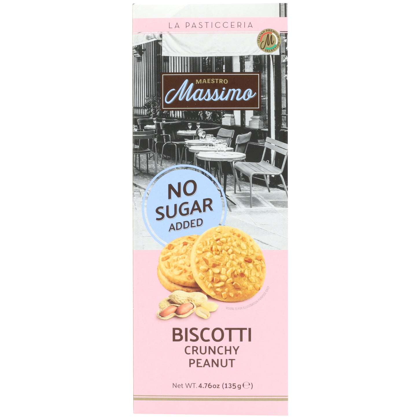 Maestro Massimo Biscotti Crunchy Peanut 4.76 Oz (135 Gr)