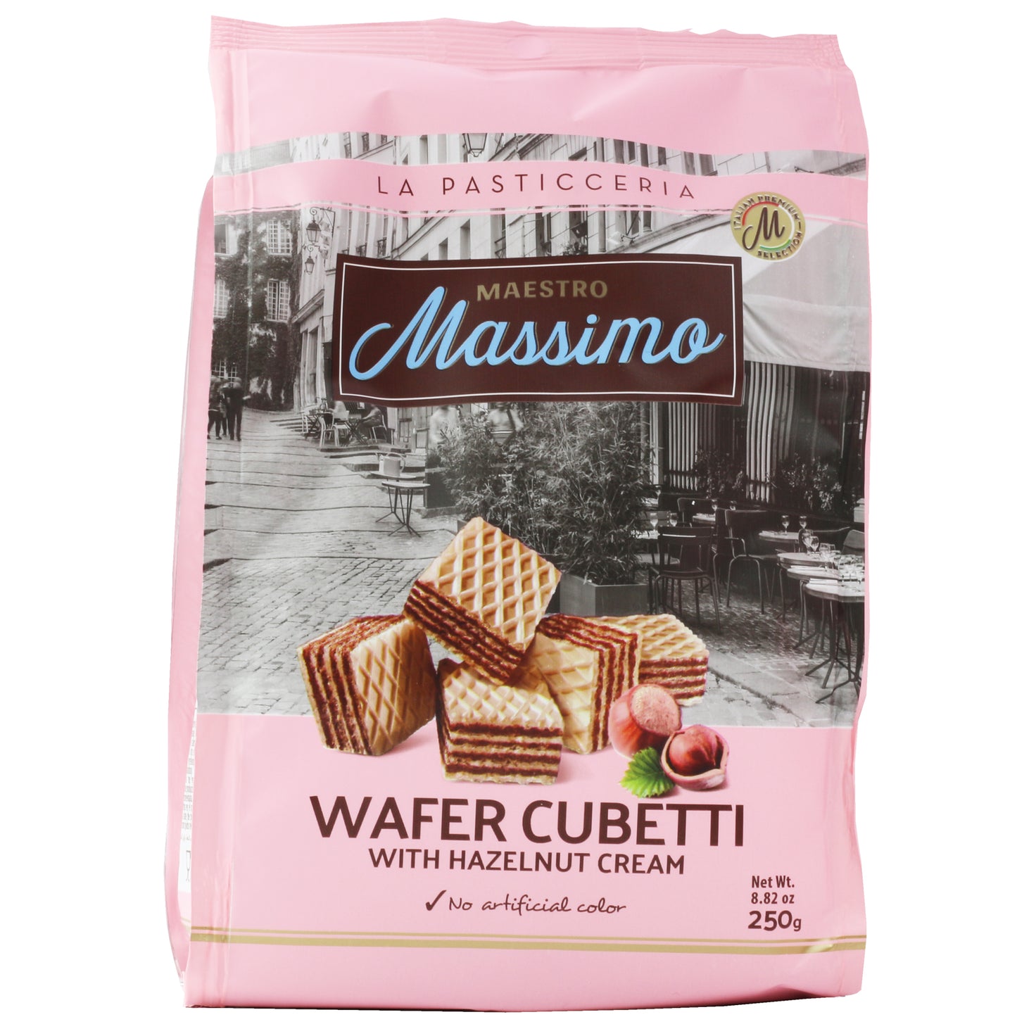 !Maestro Massimo Wafer Cubetti Hazelnut cream 8.82 Oz (250 Gr)