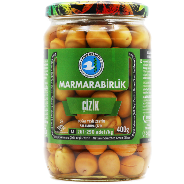 Marmarabirlik Scratched Green Olives M 14.10 Oz ( 400 gr) – Qualita ...