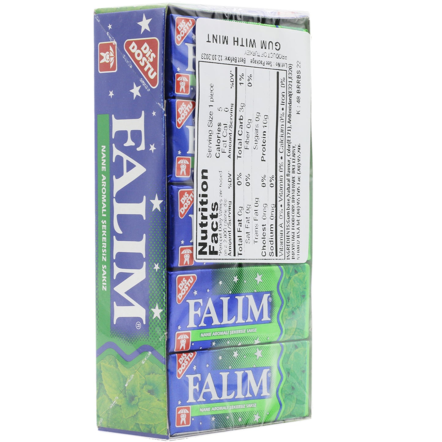 !Falim Mint Gum Box 20 Pcs 4.93 Oz (140 Gr)