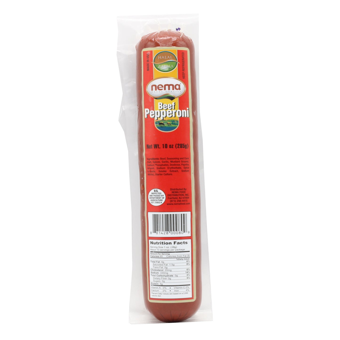 Nema Beef Pepperoni 10 Oz (283 Gr)