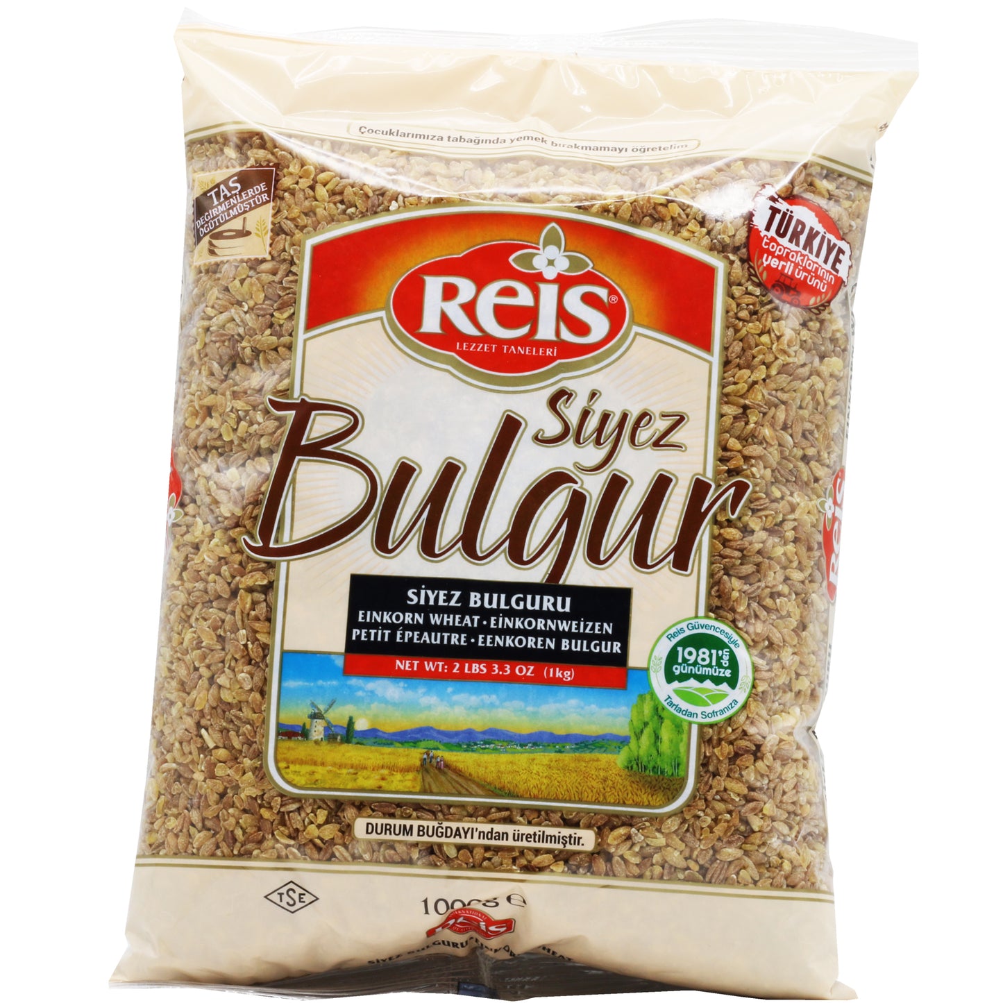 Reis Siyez (Einkorn) Bulgur 2 LB 3.3 Oz (1 Kg)