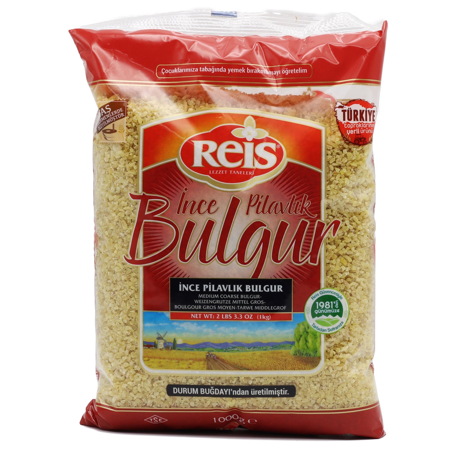 Reis Medium Coarse Bulgur 2 Lb 3.3 Oz (1 Kg)