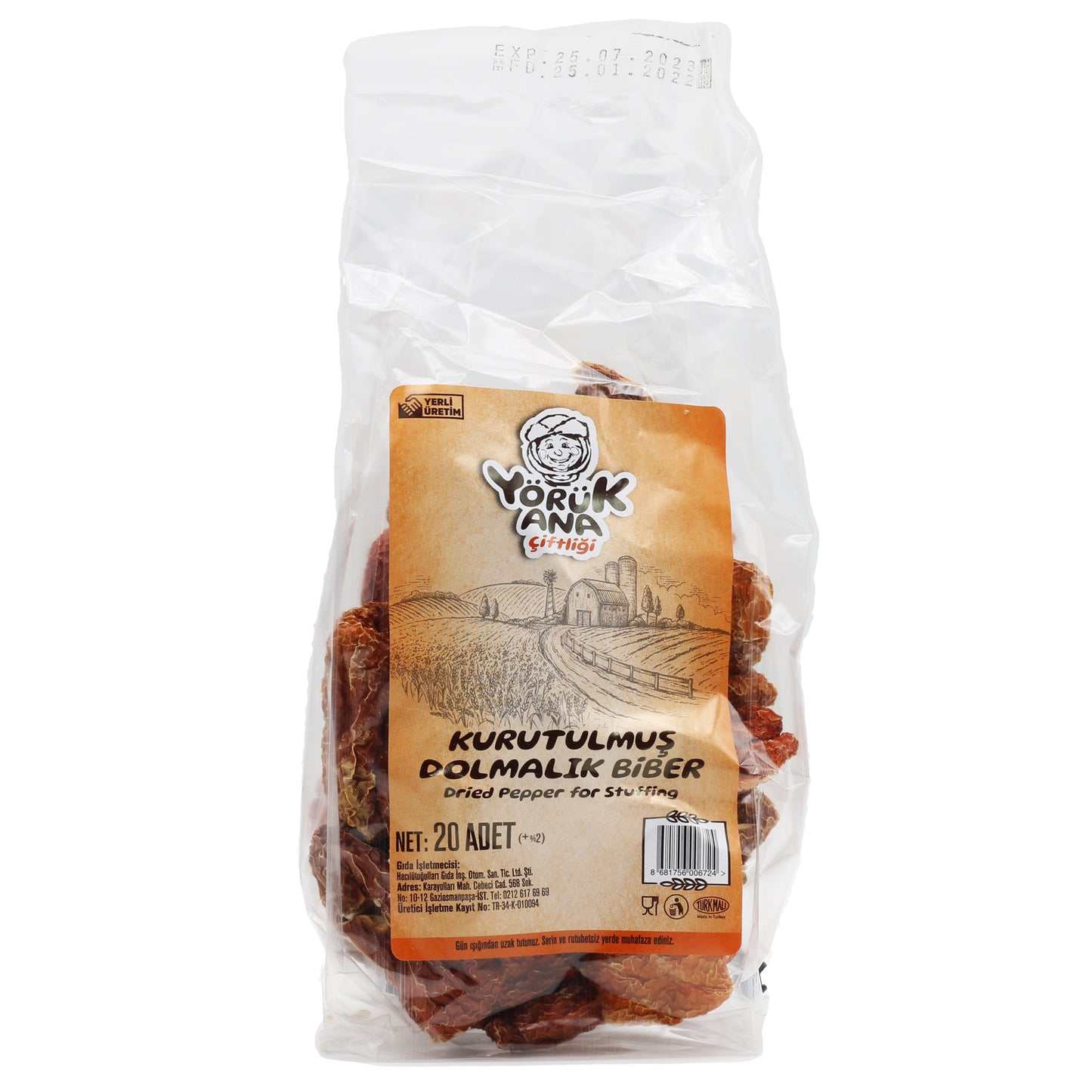 !Yoruk Ana Dried Peppers 20 Pcs 1 Oz (30 Gr)