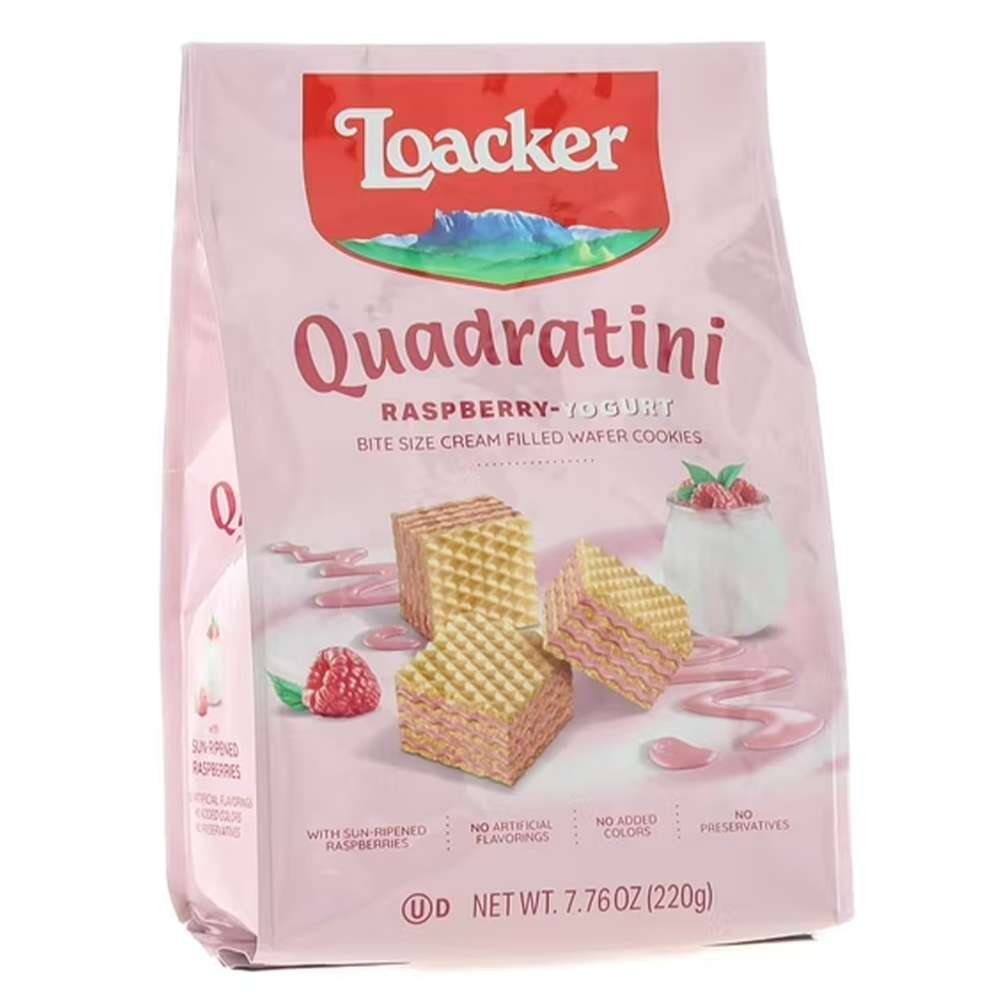 Loacker Quadratini Raspberry&Yogurt 8.8 Oz (250 Gr)