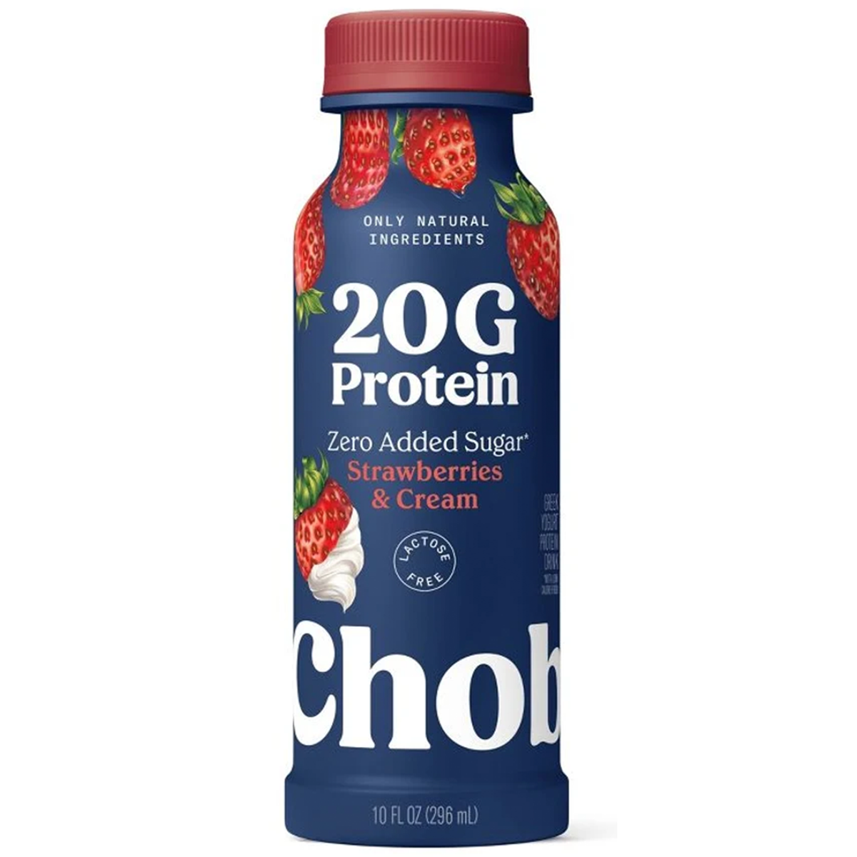 Chobani Strawberries & Cream 20G Protein Zero Added Sugar 296 ml