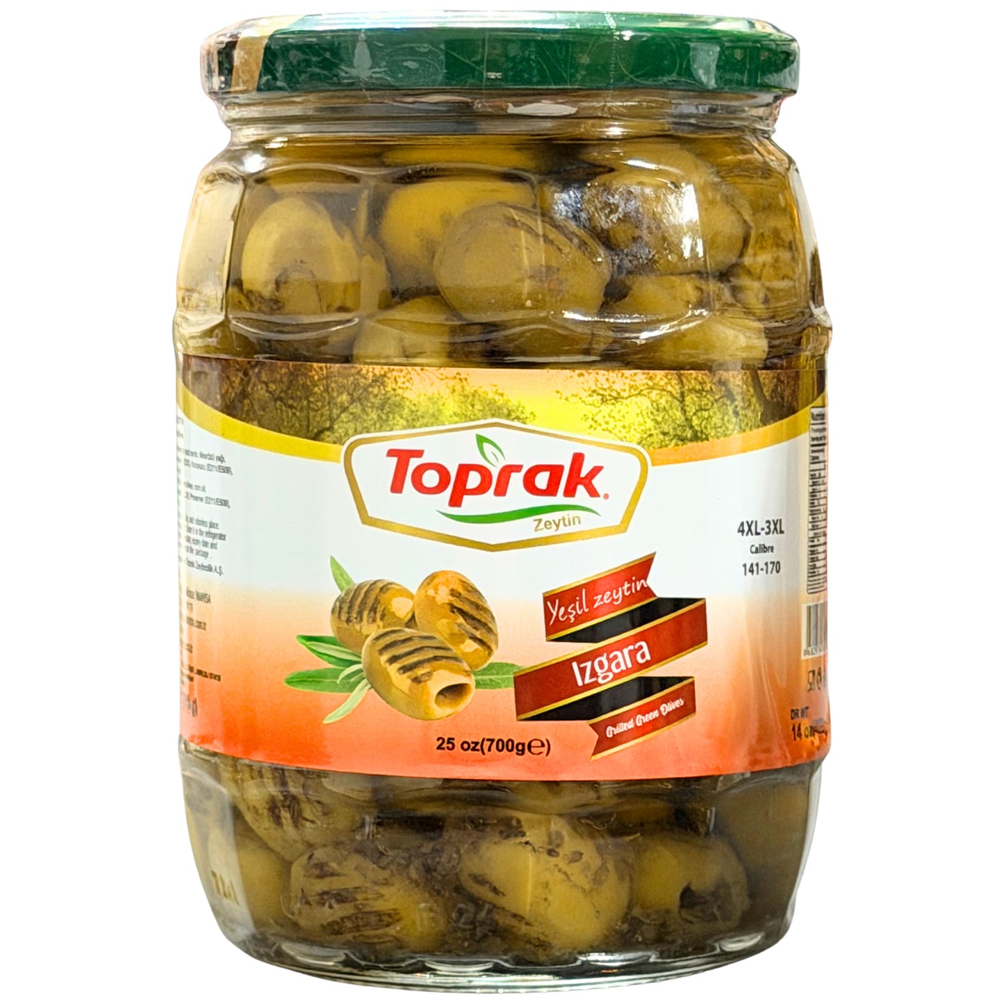 Toprak Green Olives Grilled 14.1 oz (400 g)