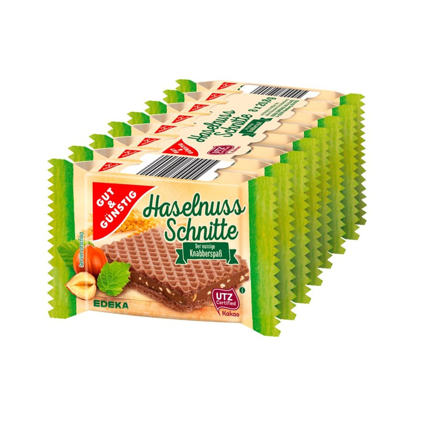 !G&G Haselnuss Schnitte 8 Pcs 0.73 Oz (20.8 Gr)