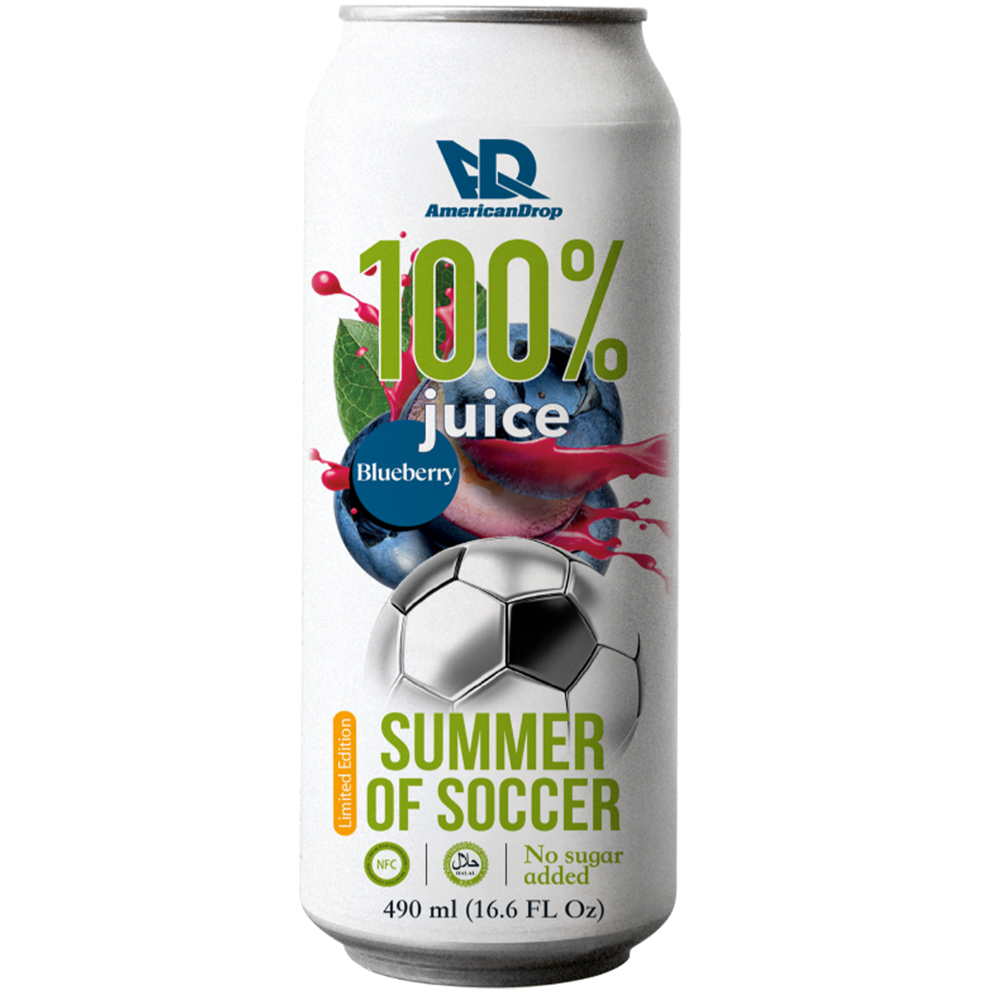 AmericanDrop 100% Blueberry Juice 490 ml