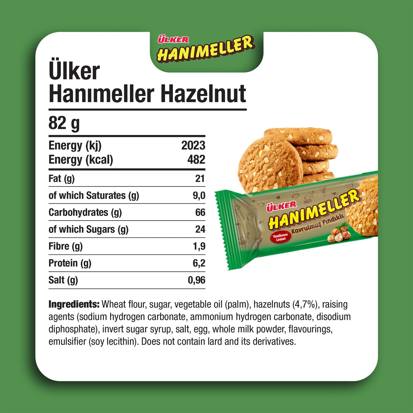 Ulker Hanimeller Biscuit w Hazelnut 82 gr