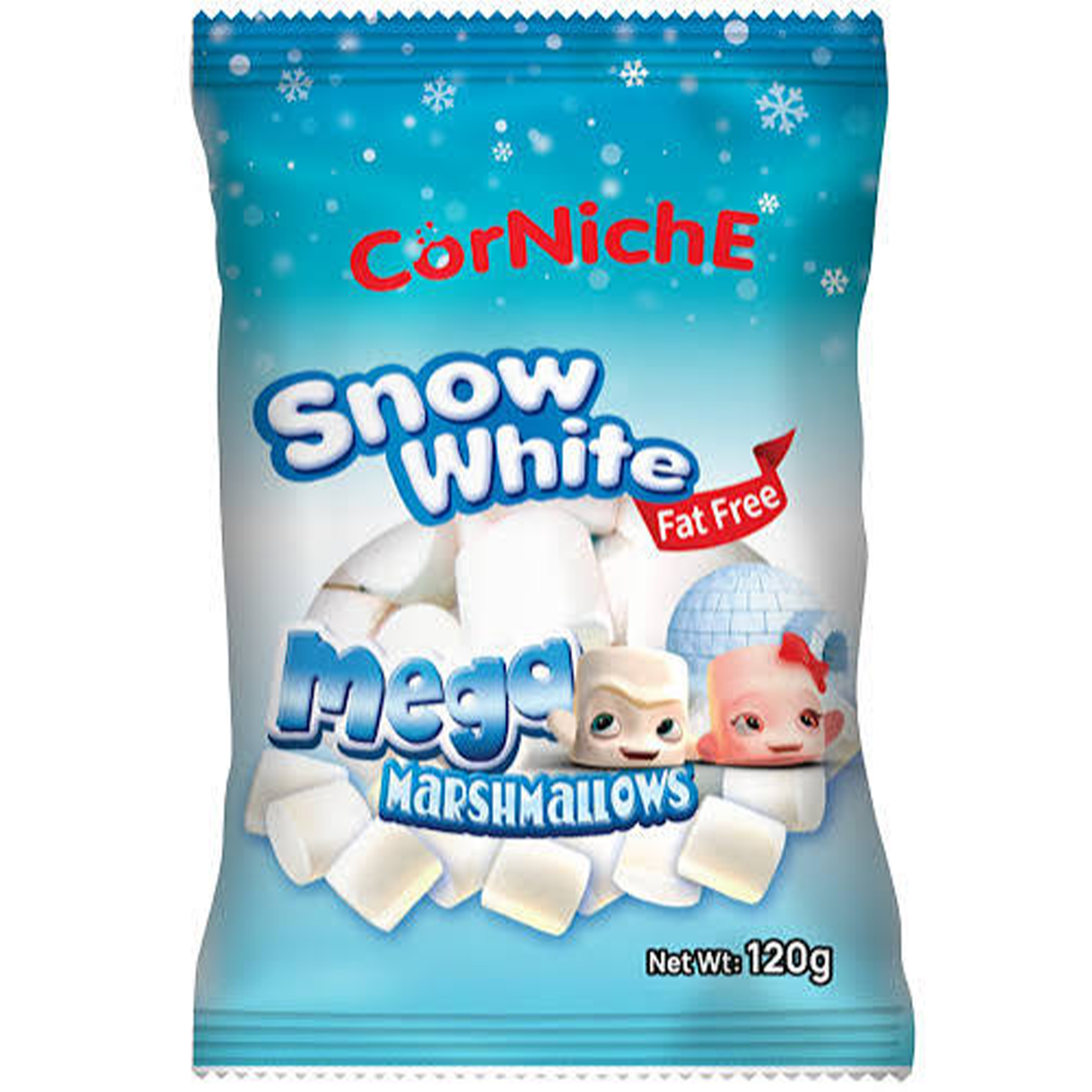 CorNiche Snow White Mega Marshmallows Fat Free 120gr