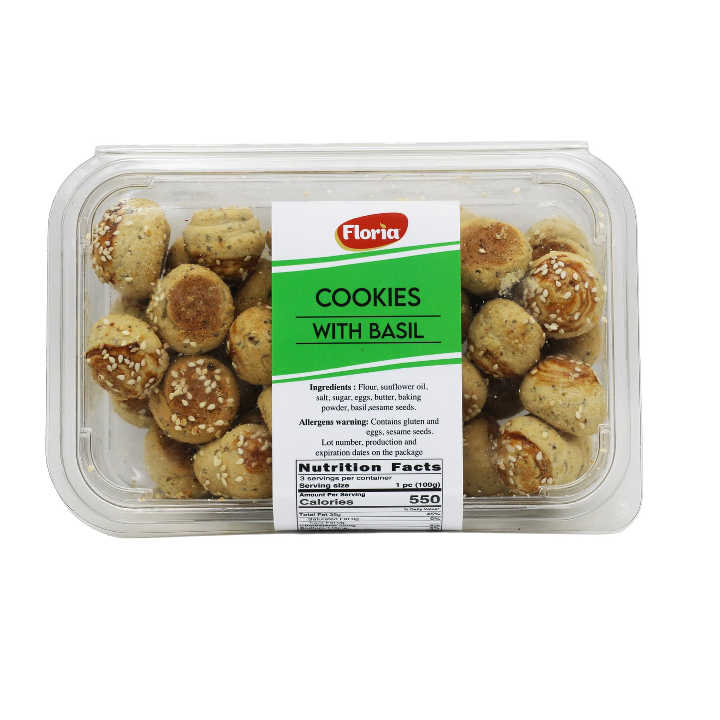 !Floria Basil Cookies 10.58 Oz (300 Gr)