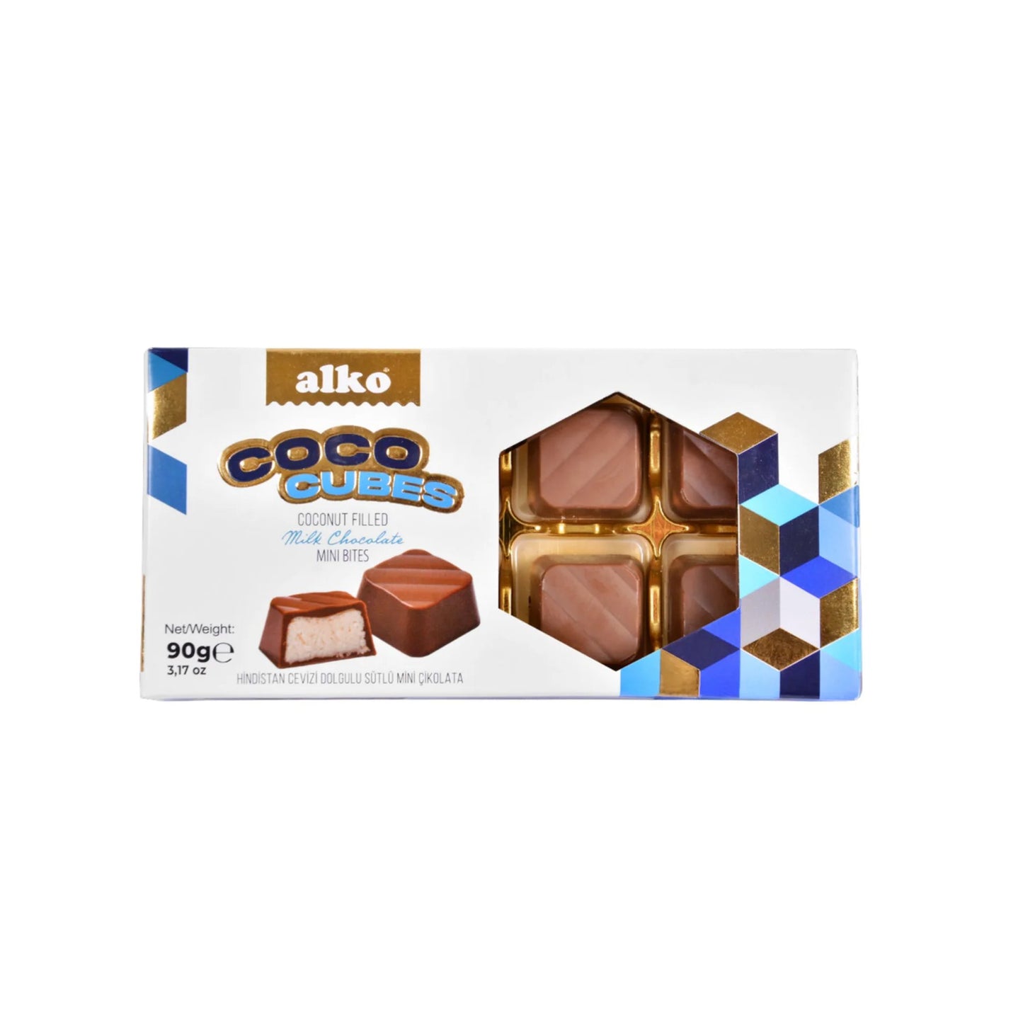 Alko Coco Cubes Coconut Filled Milk Chocolate 90 gr