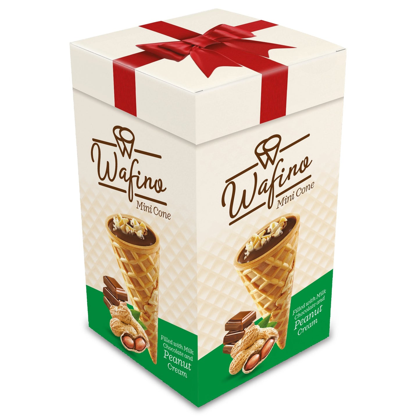 Anl Wafino Mini Cone Milk Chocolate w Peanut Cream 10 Gr x 18 Pcs