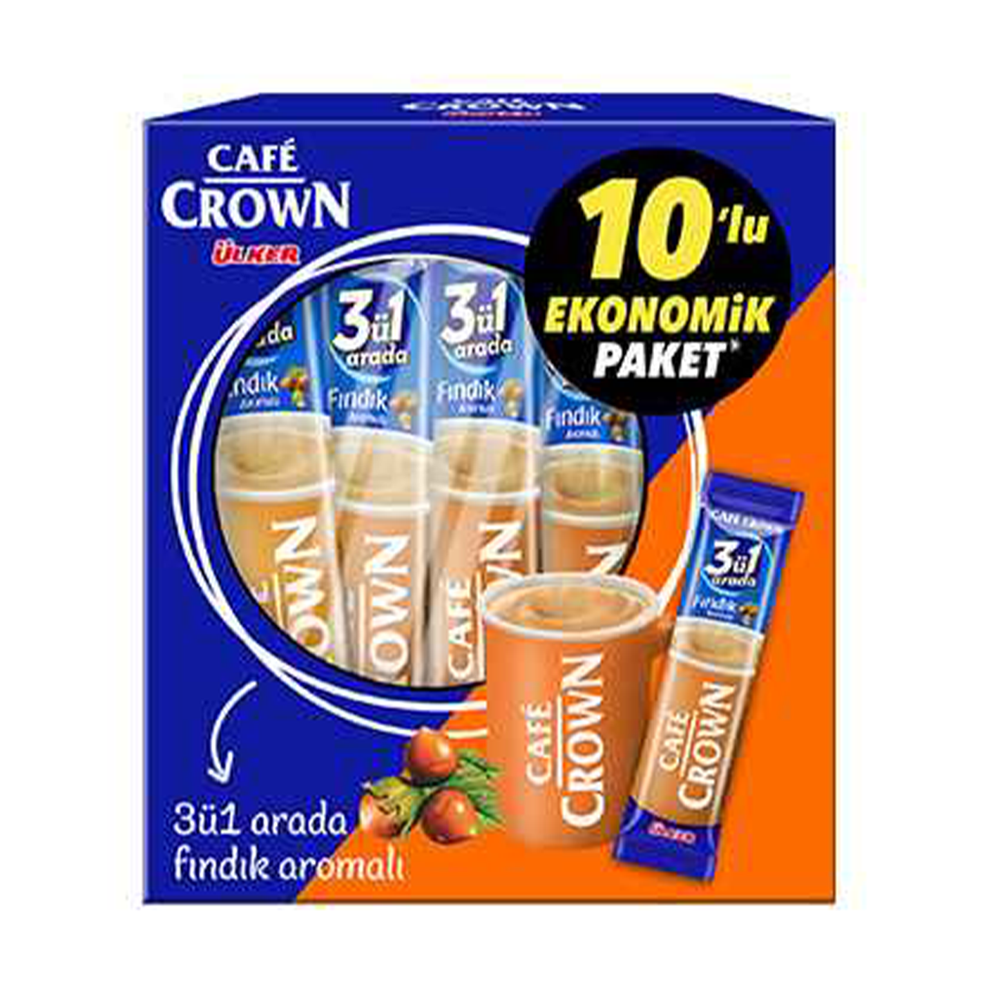 Ulker Cafe Crown Hazelnut 3in1 10x18 Gr