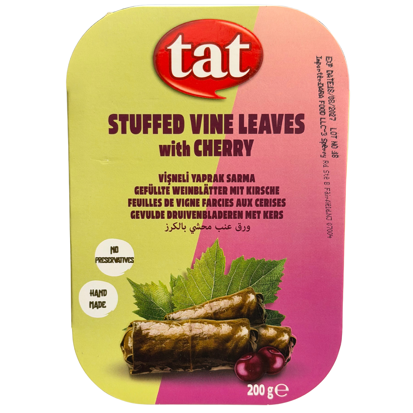 Tat Stuffed Vine Leaves W Cherry 200gr