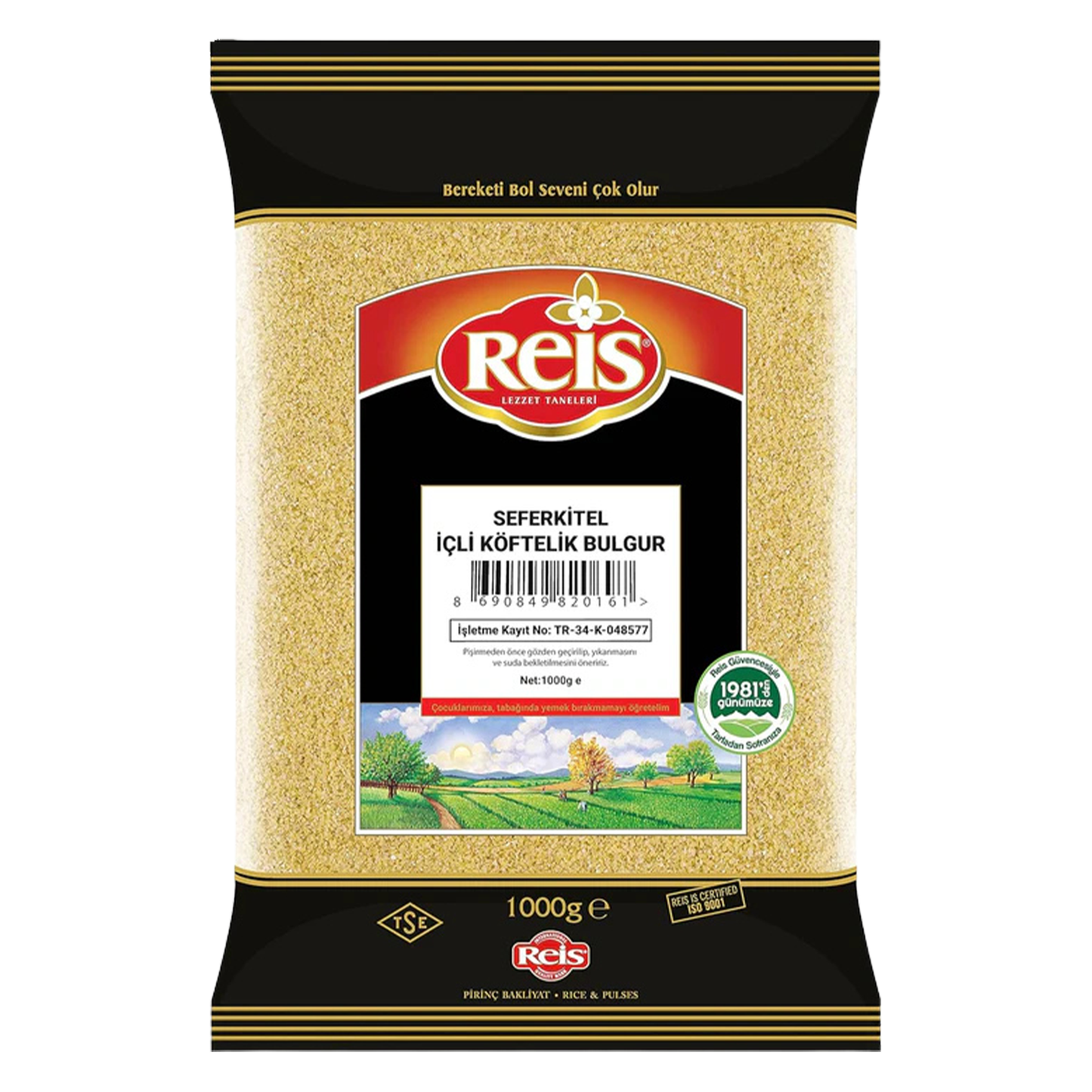 Reis Seferkitel Fine Bulgur For Kibbeh (Icli Koftelik) 1000 Gr
