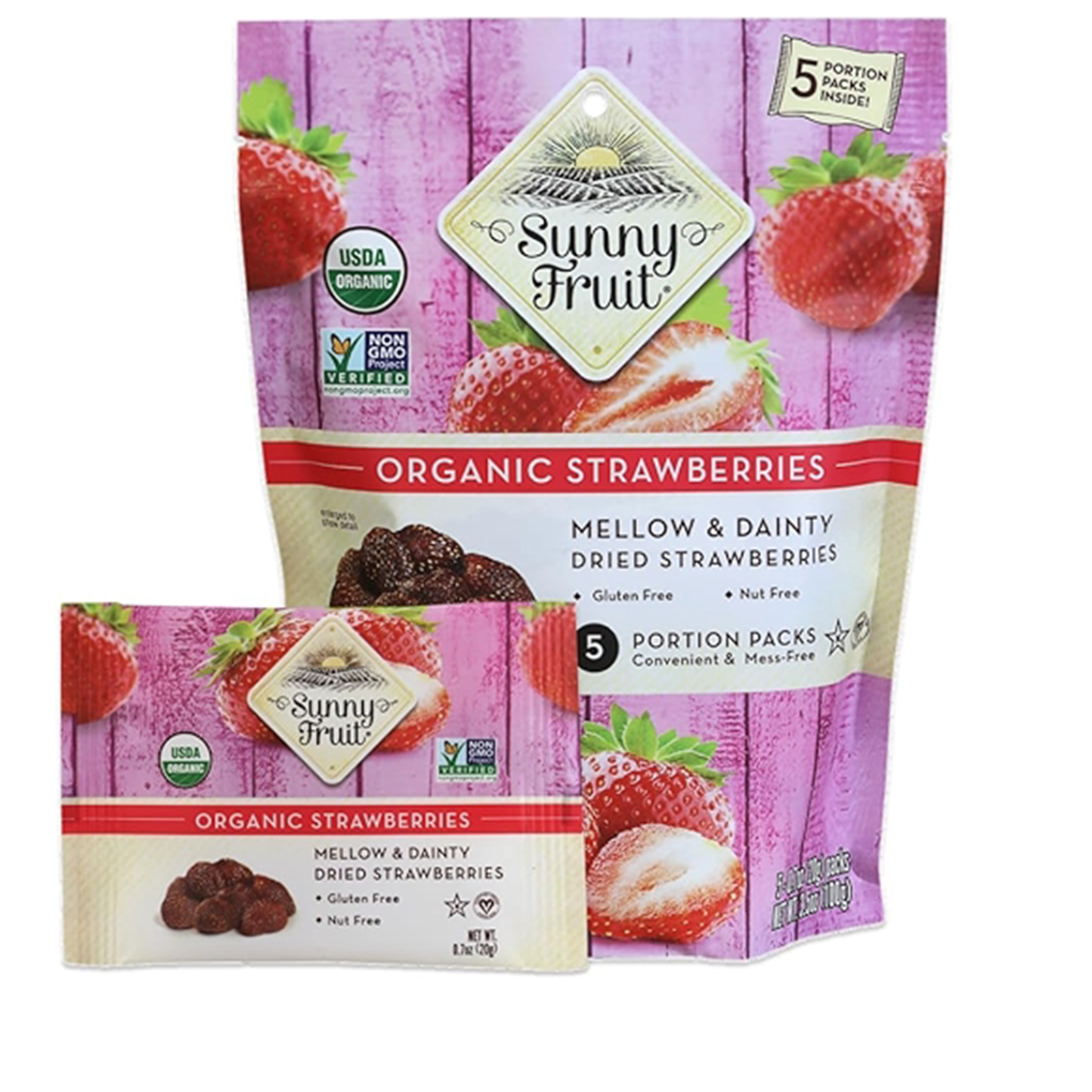 Sunny Fruit Organic Dried Strawberries 250 Gr