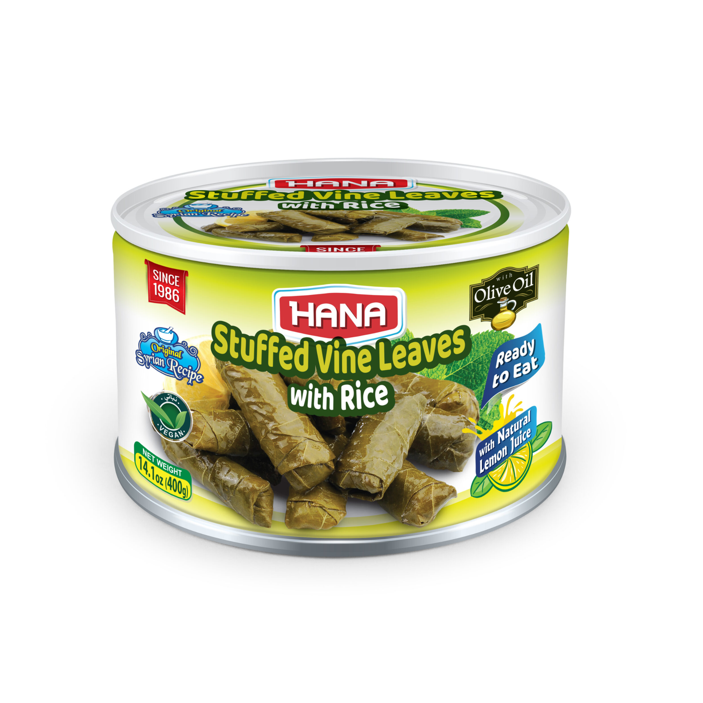 Hana Stuffed Grape leaves 14.1 oz (400 gr)