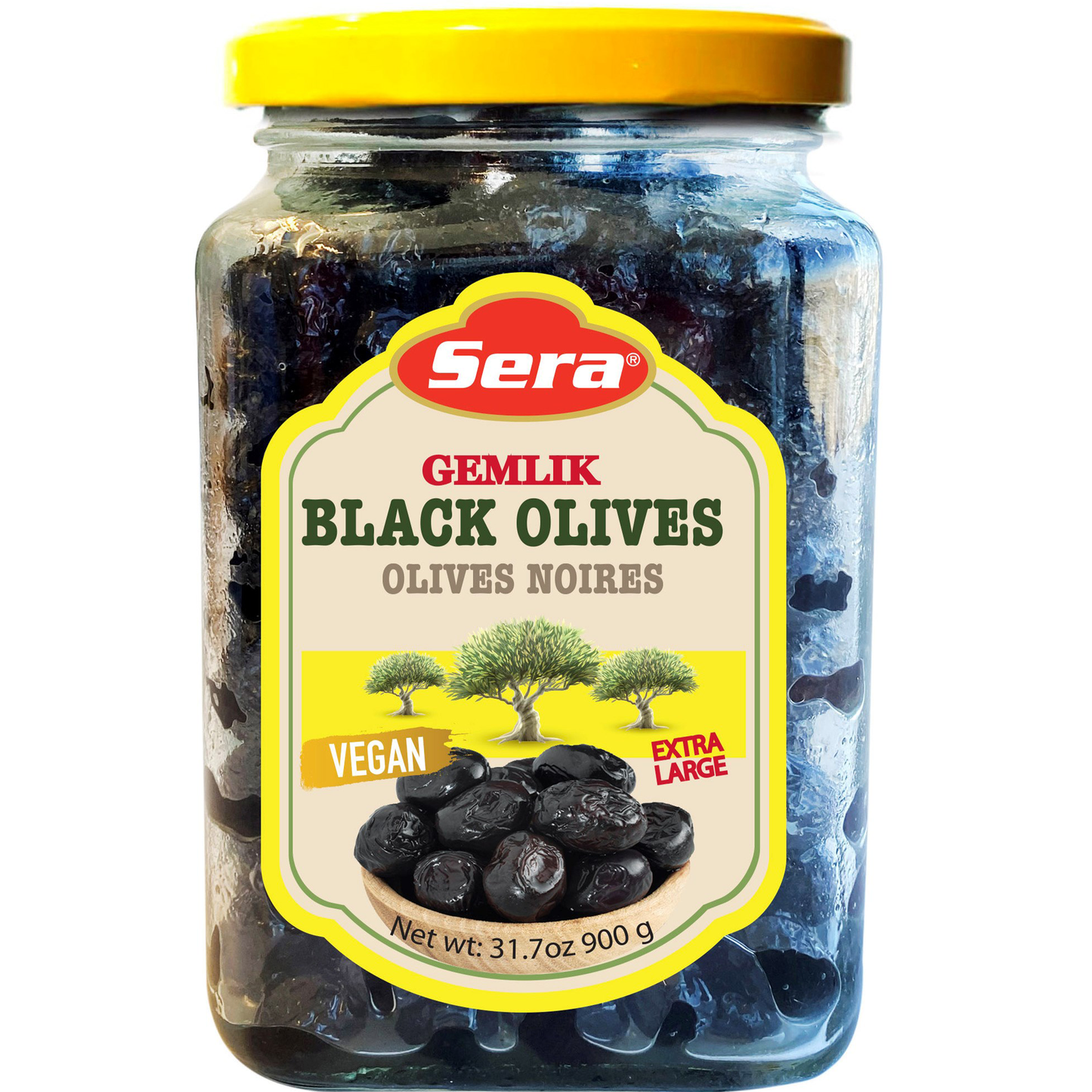 Sera Gemlik Black Olives XL 900 gr