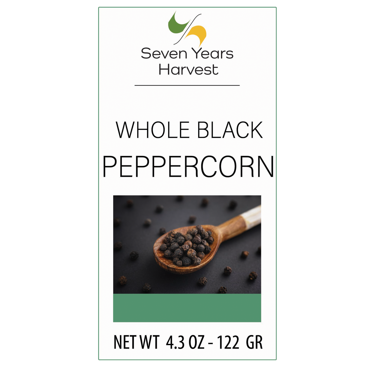 Seven Years Harvest Whole Black Peppercorn 4.3 oz (122 gr)