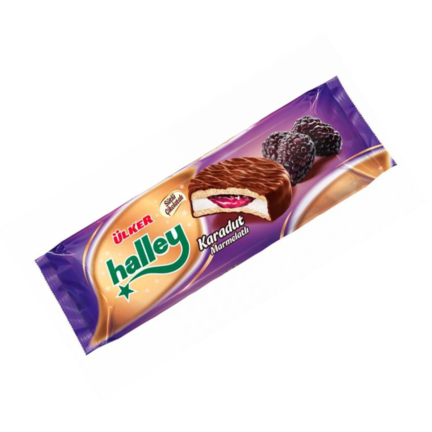 Ulker Halley Chocolate Coated Black Mulberry Biscuit 236 gr