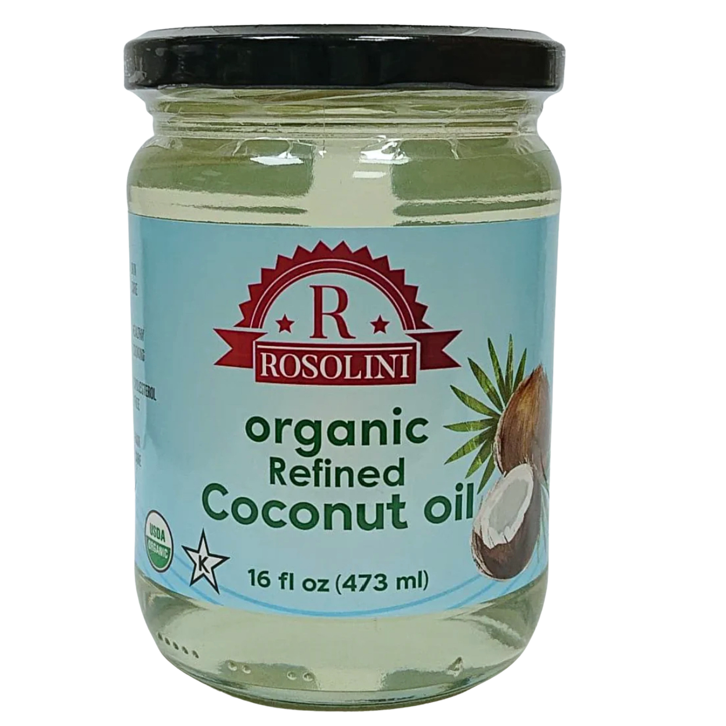 Rosolini Organic Refined Coconut Oil 16 fl oz(473 ml)