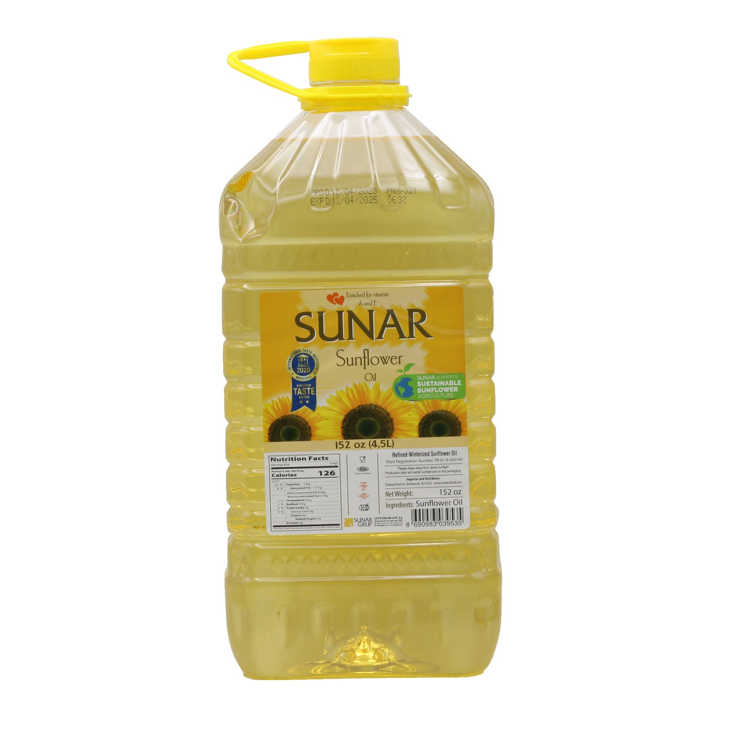 Sunar Sunflower Oil 152 Oz (4.5 L)